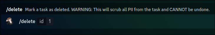 /nhcarrigan/docs/raw/commit/aa8ff8334dd588550b10d15858f5b30e17512381/public/images/task-bot/delete.png
